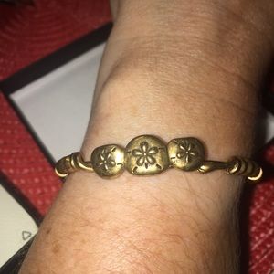 Alex and Ani Gold Sand Dollar adjustable bracelet